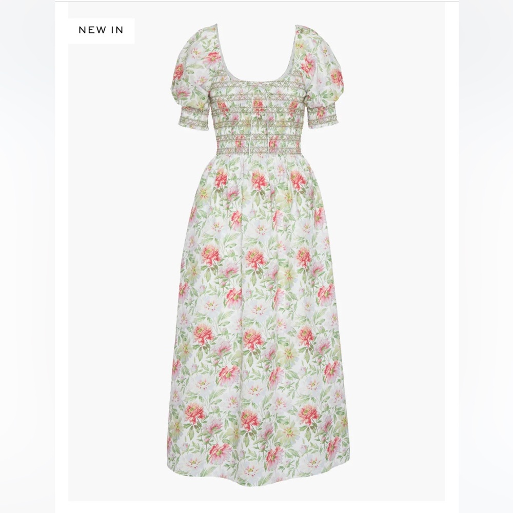 Hill House Home Peony Chintz Madeline Nap Dress Puff Sleeve Spring Cottagecore